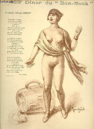 Un programme du 432e dîner du Bon Bock de 1930 …