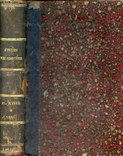 Etudes religieuses,philosophiques,historiques et littéraires - 31e année - Tome LXII … | Immagine principale