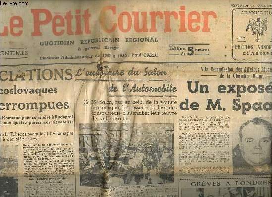 Le Petit Courrier n°287 56e année vendredi 14 octobre 1938 …