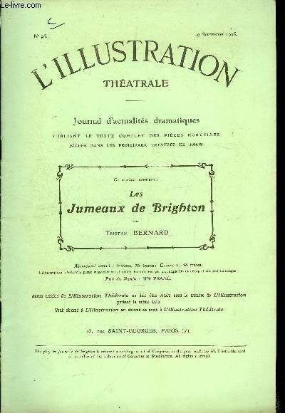 L'illustration théatrale n° 95 - Les jumeaux de Brighton, pièce …