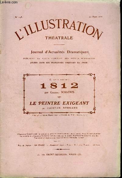L'illustration théatrale n° 143 - 1812, pièce en quatre actes, …