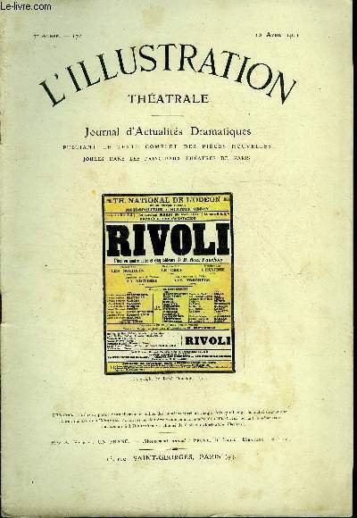 L'illustration théatrale n° 176 - Rivoli, pièce en cinq actes, …