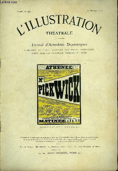 L'illustration théatrale n° 190 - Monsieur Pickwick, comédie burlesque en …