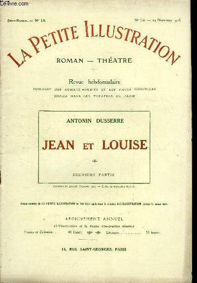 La petite illustration n° 39 série roman n° 19 - …