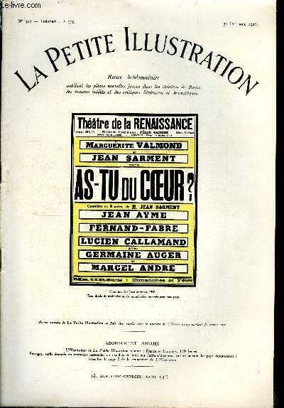 La petite illustration - nouvelle série n° 307 - théatre …