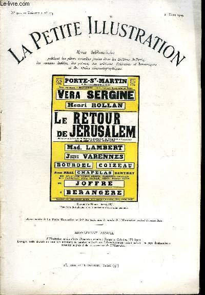 La petite illustration - nouvelle série n° 421 - théatre n° 224 - Le retour de Jérusalem, pièce en quatre actes par Maurice Donnay, de l'académie française, représenté pour la première fois au théatr du gymnase le 3 décembre 1903