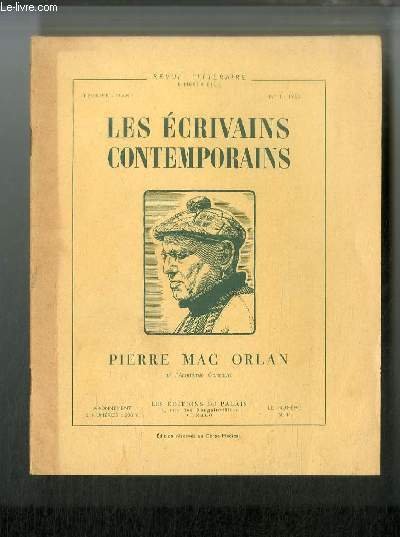 Les écrivains contemporains n° 1 - Pierre Mac Orlan - … | Immagine principale