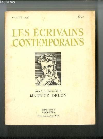 Les écrivains contemporains n° 21 - Maurice Druon par Jules …
