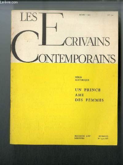 Les écrivains contemporains Série historique n° 74 - Un prince … | Immagine principale
