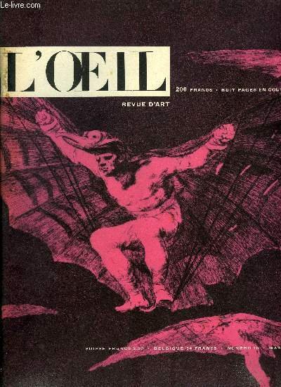 L'oeil n° 15 - Baudelaire, critique d'art par Pascal Pia, Quand on vendait la peau de l'ours par Guy Habasque, Les anges de l'apocalypse par Jean Longnon, Balthus par Georges Bernier, Luxe de l'Orient romain par Etienne Coche de la Ferté
