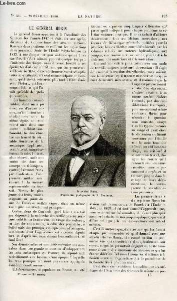 La nature n° 352 - Le général Morin par H. Tresca, L'acier Bessemer, Les hyménoptères, Les communications téléphoniques aux Etats Unis par E. Hospitalier, Astronomie populaire par Camille Flammarion