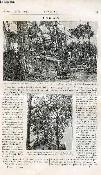 La nature n° 942 - Les orages par Gaston Tissandier, …