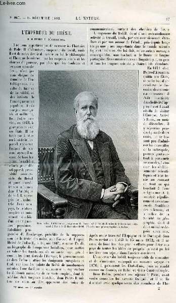 La nature n° 967 - L'empereur du Brésil, Dom Pedro …