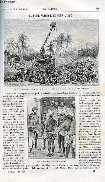 La nature n° 986 - La pluie artificielle dans l'inde …