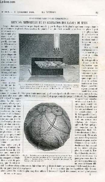 La nature n° 1019 - Un chapitre d'astronomie expérimentale : …