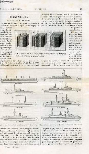 La nature n° 1149 - Marine militaire - la cuirassé …