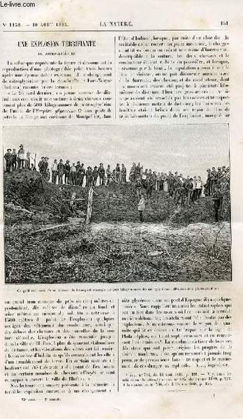 La nature n° 1158 - Une explosion terrifiante de nitroclycérine …