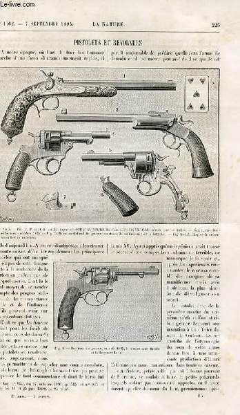 La nature n° 1162 - Pistolets et révolvers (A. Landrin) …