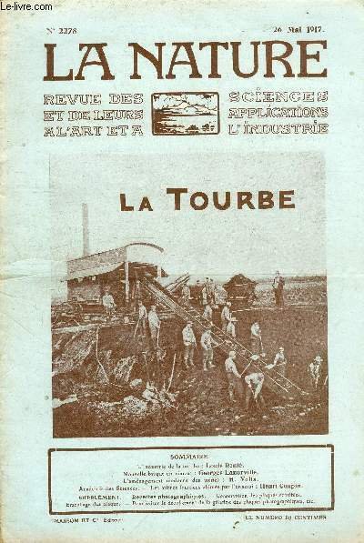 La nature n° 2278 - L'industrie de la tourbe par …