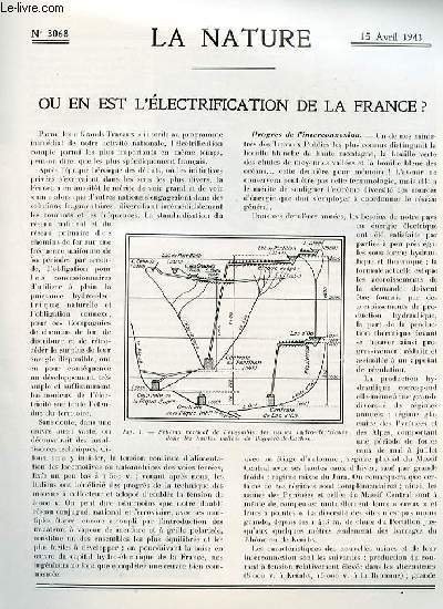 La nature n° 3068 - L'électrification de la France par … | Immagine principale