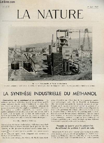 La nature n° 3137 - La synthèse industrielle du méthanol … | Immagine principale
