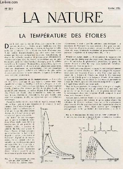 La nature n° 3214 - La température des étoiles par … | Immagine principale