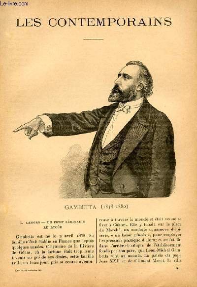GAMBETTA (1838-1880). LES CONTEMPORAINS N°39
