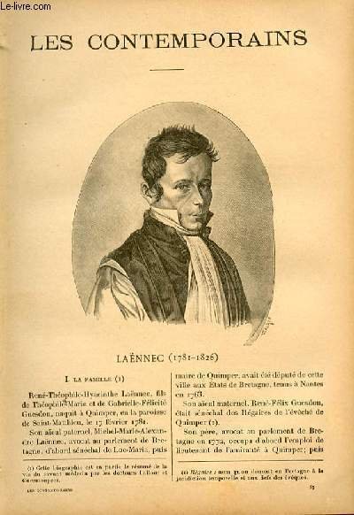 Laënnec (1781-1826) LES CONTEMPORAINS N°55