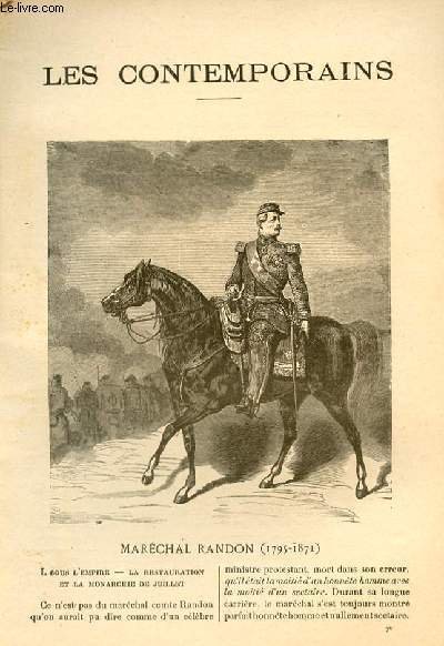 Maréchal Randon (1795-1871). LES CONTEMPORAINS N°72