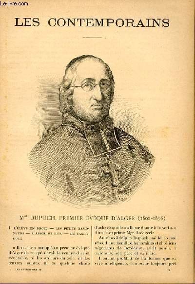 Mgr Dupuch, premier évêque d'Alger (1800-1856). LES CONTEMPORAINS N°75