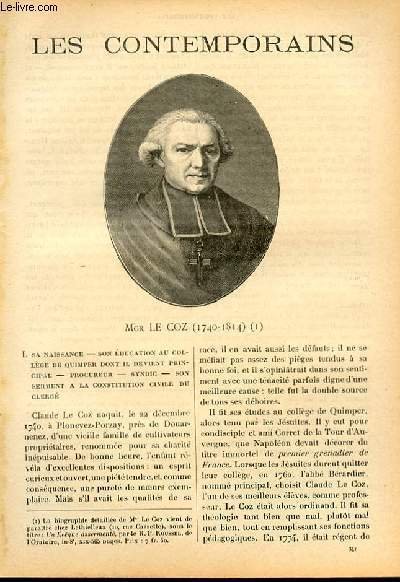 Mgr Le Coz (1740-1814). LES CONTEMPORAINS N°341