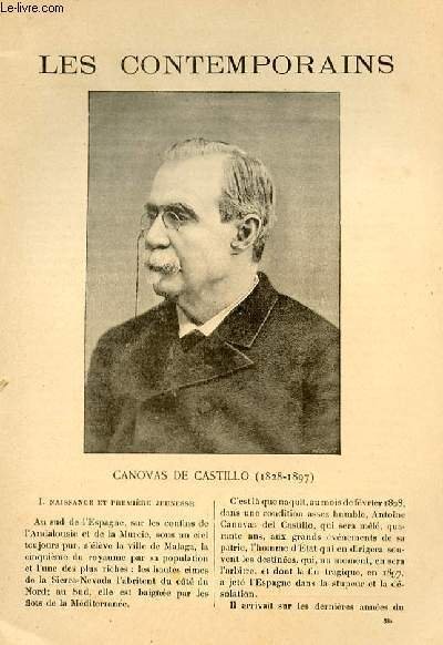 Canovas de Castillo (1828-1897). LES CONTEMPORAINS N°382