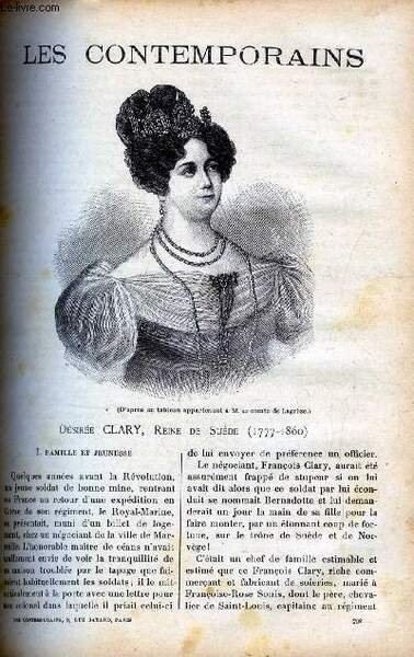 Désirée Clary, reine de Suède (1777-1860) LES CONTEMPORAINS N° 792
