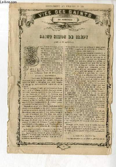 Vies des Saints n° 1 - Saint Simon de Crépy … | Immagine principale