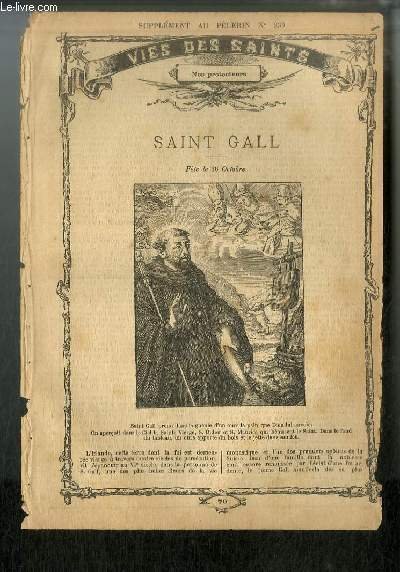 Vies des Saints n° 70 - Saint Gall - fête …