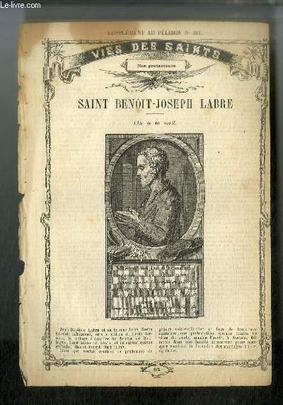 Vies des Saints n° 95 - Saint Benoit Joseph Labre, … | Immagine principale