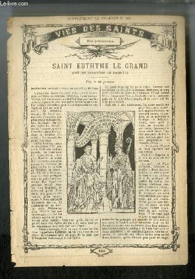 Vies des Saints n° 100 - Saint Euthyme Le Grand, …
