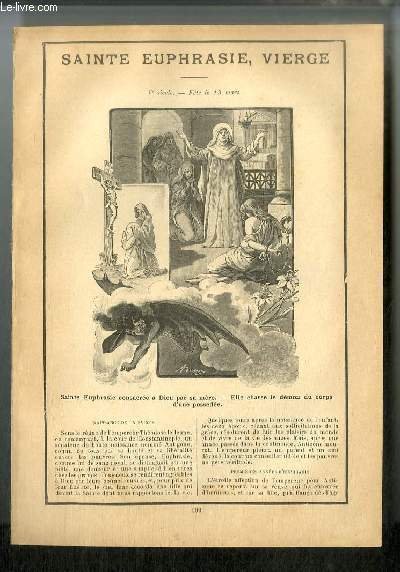 Vies des Saints n° 109 - Sainte Euphrasie, cinquième siècle …