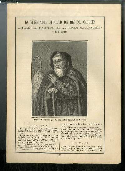 Vies des Saints n° 917 - Le vénérable Jésuald de Reggio, capucin, appelé "le marteau de la franc-maçonnerie" (1725-1803)