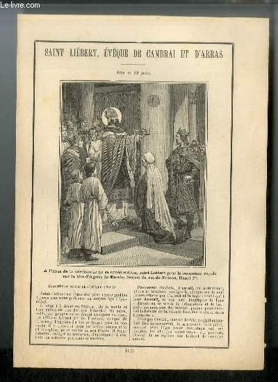 Vies des Saints n° 1065 - Saint Liébert, évêque de … | Immagine principale