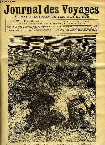 Journal des voyages et des aventures de terre et de mer n° 210 - Exploration de M. Leigh Smith dans les mers polaires - Il frappa un coup violent sur la tête du premier morse, Les robinsons de la guyane, chapitre IX, A Jérusalem, Aventures périlleuses