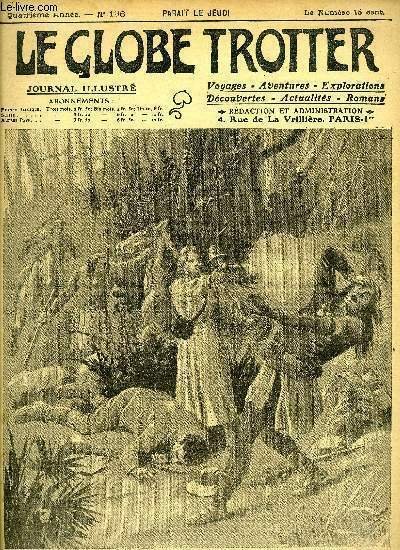 Le globe trotter n° 196 - Le Chinois et les deux Annamites - marchand de bibelots du Céleste Empire est duppé par deux pousse-pousse annamites, L'exploration fantastique du Dr Bergamy, chapitre II par Paul de Sémant, Une tragédie dans la Sierra Madre