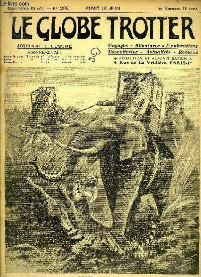 Le globe trotter n° 202 - Une fortune tombée du ciel - formidable aérolithe, L'exploration fantastique du Dr Bergamy, chapitre IV par Paul de Sémant, Un robinson modern-style par Pierre de Kadoré, La vie chinoise par Villetard de Laguérie, Un village