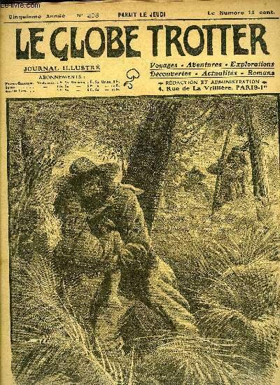 Le globe trotter n° 205 - Nouvel an tonkinois - fête nationale - à l'intérieur de la maison - le Génie du puits, Les indiens de la Cordillère par Henri Renou, Algésiras par Talloires, L'exploration fantastique du Dr Bergamy, chapitre V par Paul de Sémant