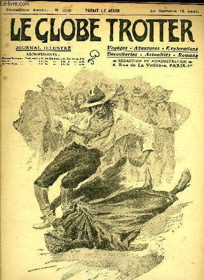 Le globe trotter n° 209 - Un duel dans les eaux de Gayas, L'exploration fantastique du Dr Bergamy, chapitre VI par Paul de Sémant, Une mission française au Maroc, interview du commandant Dyé par G. François, Les laveurs d'or du Bongo-Lava par E. Istivie