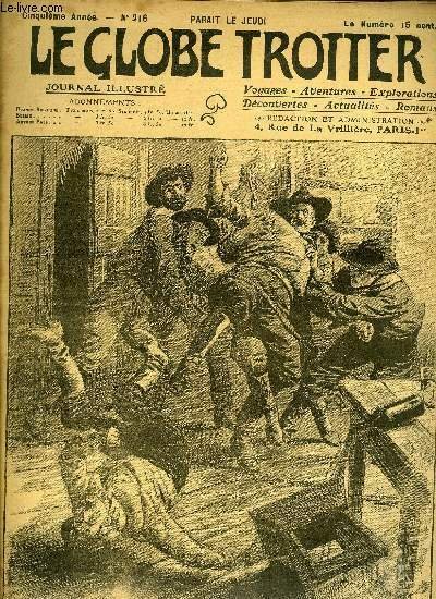 Le globe trotter n° 216 - Un fort Chabrol en Turquie d'Asie - le brigand Nebi - enfermé dans une maison - abeilles vengeresses, L'exploration fantastique du Dr Bergamy, chapitre VII par Paul de Sémant, L'explorateur du Sahara, le globe trotter chez M.E.