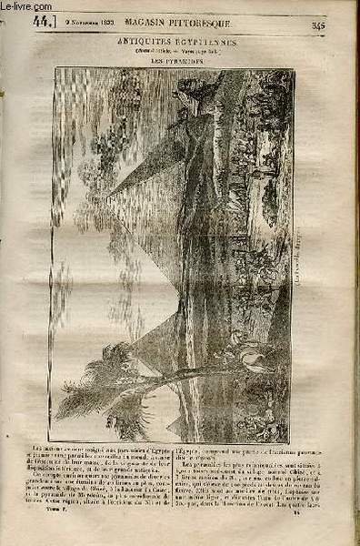 LE MAGASIN PITTORESQUE - Livraison n°0044 - Antiquités egyptiennes - …