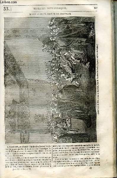 LE MAGASIN PITTORESQUE - Livraison n°033 - Mort de Pitt, …