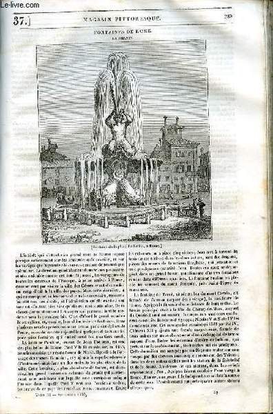 LE MAGASIN PITTORESQUE - Livraison n°037 - Fontaines de Rome …