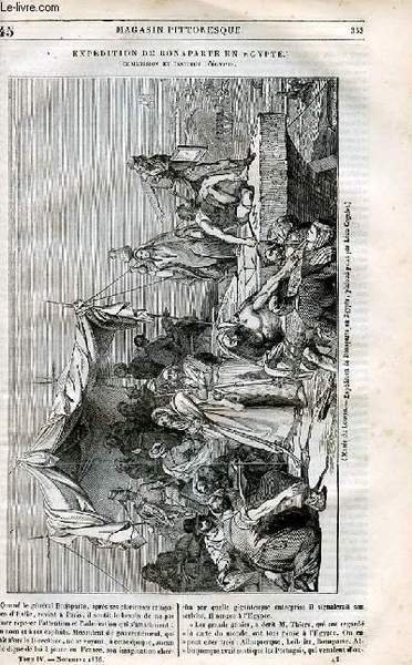 LE MAGASIN PITTORESQUE - Livraison n°045 - Expédition de Bonaparte …